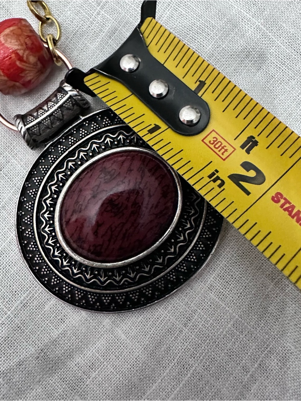 RUBYRUDI • Pendant Necklace Art to Wear UP CYCLED, Western SUSTAINABLE, OOAK - Picture 7 of 16
